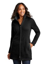 Image of Port Authority Ladies Arc Sweater Fleece Long Jacket 