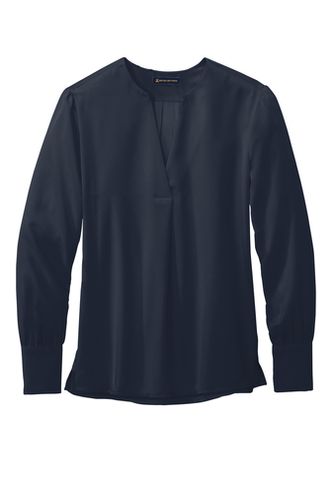 Brooks Brothers Women's Open-Neck Satin Blouse image thumbnail