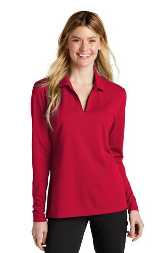 Nike Ladies Dri-FIT Micro Pique 2.0 Long Sleeve Polo  image thumbnail