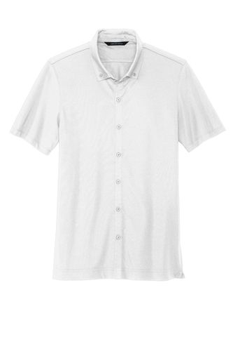 Mercer+Mettle Stretch Pique Full-Button Polo image thumbnail