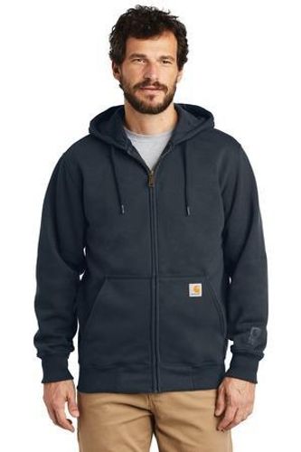 Carhartt Rain Defender Paxton Heavyweight Hooded Zip-Front Sweatshirt.  image thumbnail
