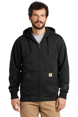 Carhartt Rain Defender Paxton Heavyweight Hooded Zip-Front Sweatshirt.  image thumbnail