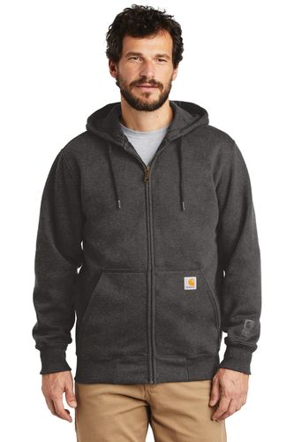 Carhartt Rain Defender Paxton Heavyweight Hooded Zip-Front Sweatshirt.  image thumbnail