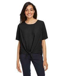 Image of Devon & Jones Women's Perfect Fit™ Tie Front Blouse