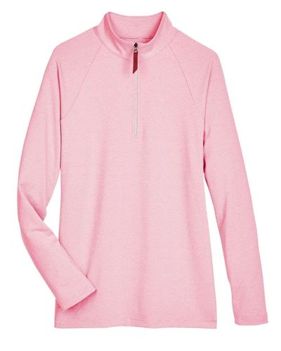 Women's CrownLux Performance® Clubhouse Micro-Stripe Quarter-Zip Pullover  image thumbnail