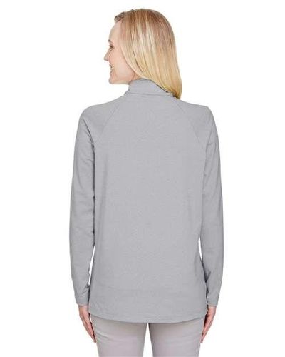 Women's CrownLux Performance® Clubhouse Micro-Stripe Quarter-Zip Pullover  image thumbnail