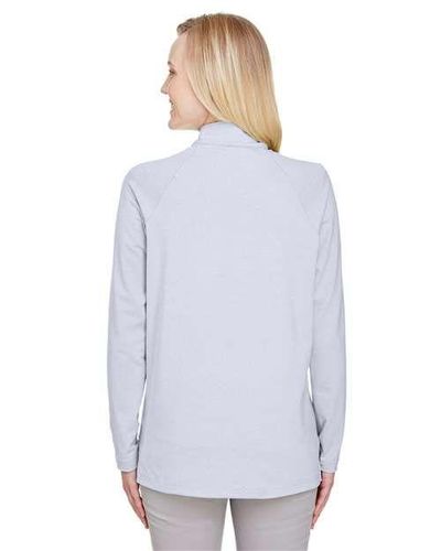 Women's CrownLux Performance® Clubhouse Micro-Stripe Quarter-Zip Pullover  image thumbnail