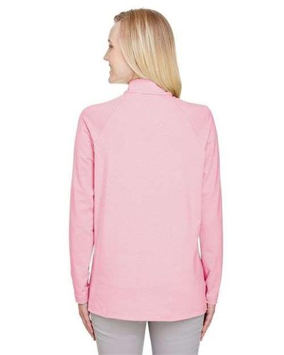 Women's CrownLux Performance® Clubhouse Micro-Stripe Quarter-Zip Pullover  image thumbnail