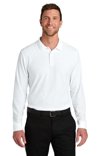 Port Authority Wearever Signature Pique Long Sleeve Polo image thumbnail