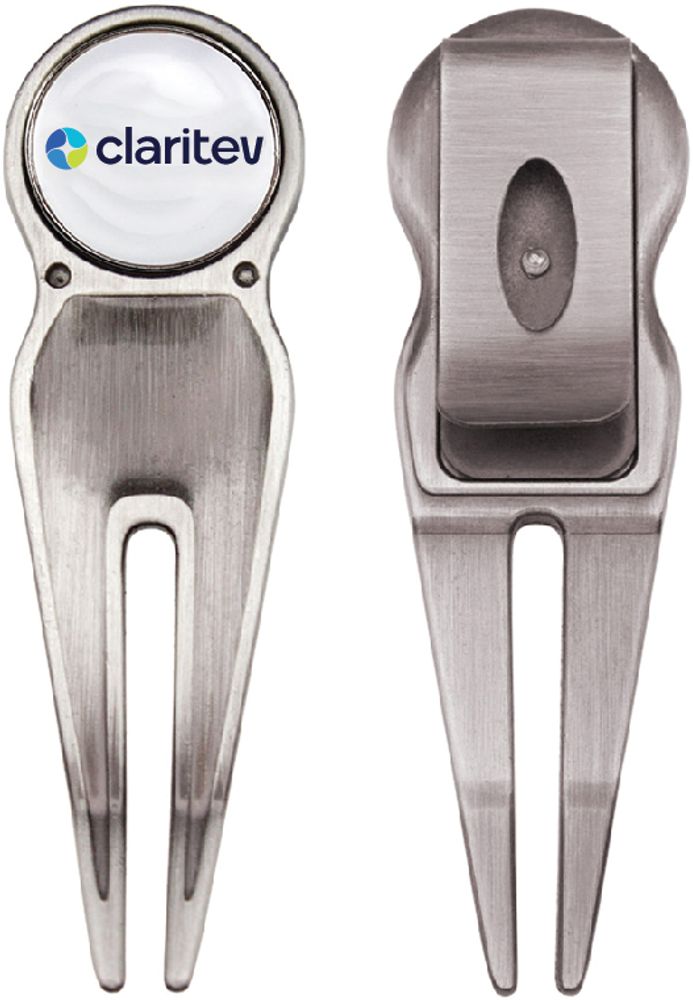 Golf Divot Tool w/ Belt Clip and Full Color Ball Marker primary image