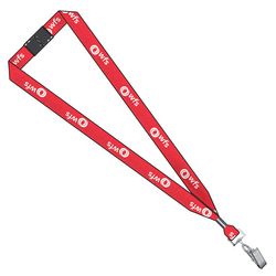 Image of Full Color Lanyard with Breakaway and Bulldog Clip