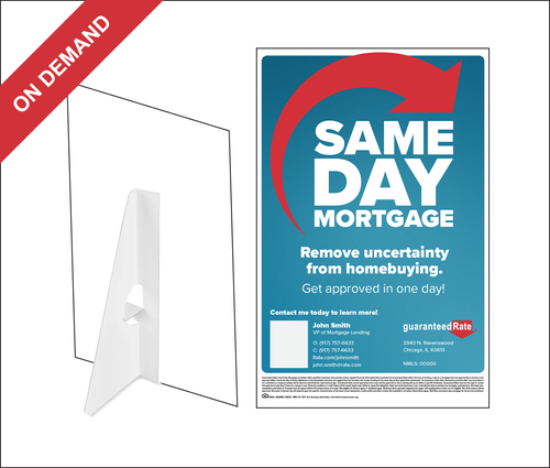 Same Day Mortgage Table Top Easel 11 x 17 (Personalized)  image thumbnail
