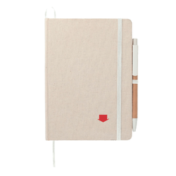 Image of 5" x 7" Organic Cotton Bound Notebook w/Pen