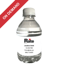 Image of 8 oz Clear Bottle with Flat Cap (Personalized)