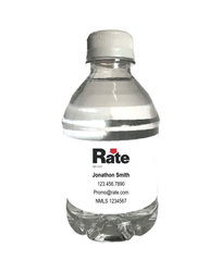 Image of 8 oz Clear Bottle with Flat Cap (Personalized)