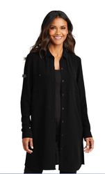 Image of Port Authority Ladies Textured Crepe Long Tunic