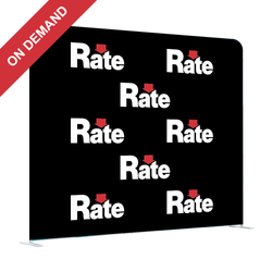 Image of 8' Tube Straight Single-Sided Fabric Display with Frame - Rate