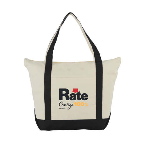Classic 12oz Cotton Canvas Zippered Boat Tote image thumbnail