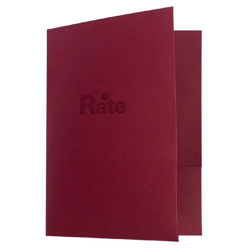 9" x 12" - Burgundy - Embossed Folders image thumbnail