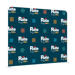 Image of 8' Tube Straight Single-Sided Fabric Display with Frame - Contigo