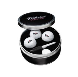 Image of Titleist 3-Ball Tin with Stock Lid