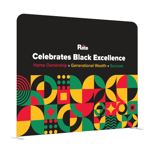 8' Tube Straight Single-Sided Fabric Display with Frame - Excellence image thumbnail