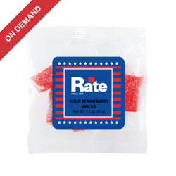 Image of Taster Packet Sour Strawberry Bricks