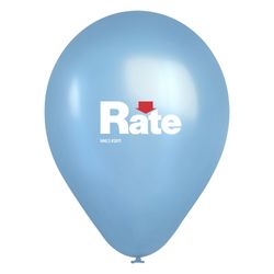 Image of 11" Metallic Latex Balloon - sky blue