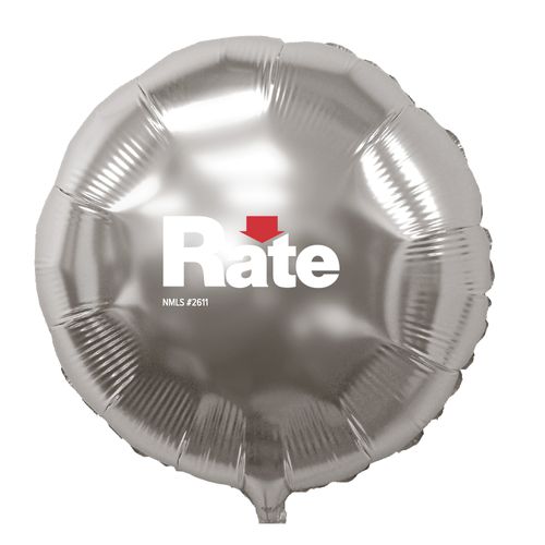 17" Round Foil Balloons - silver image thumbnail