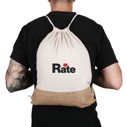 Image of Quetico 8 Oz Cotton & Jute Drawstring Bag