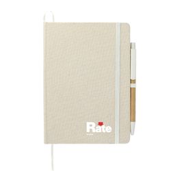 Image of 5" x 7" Organic Cotton Bound Notebook w/Pen