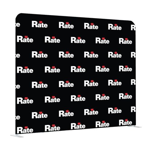 8' Tube Straight Single-Sided Fabric Display with Frame - Rate image thumbnail