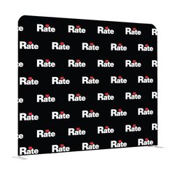 Image of 8' Tube Straight Single-Sided Fabric Display with Frame - Rate