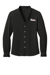 Image of Brooks Brothers Women's Long Sleeve Ruffle Collar Blouse