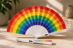 Image of Rainbow Folding Hand Fan