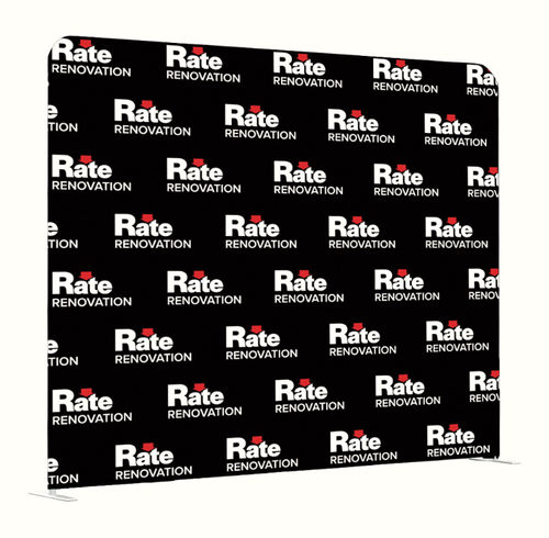 8' Tube Straight Single-Sided Fabric Display with Frame - Rate Renovation image thumbnail