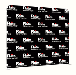 Image of 8' Tube Straight Single-Sided Fabric Display with Frame - Rate Renovation