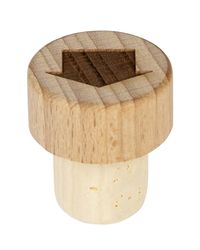 Image of Wine Stopper Cork Wood 10/pk