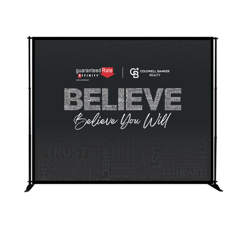 Step and Repeat Backdrop - 10 x 8 GRA Believe image thumbnail