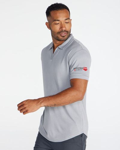 BYLT - Ribbed Short Sleeve Open V Polo image thumbnail