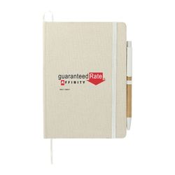 Image of 5" x 7" Organic Cotton Bound Notebook w/Pen