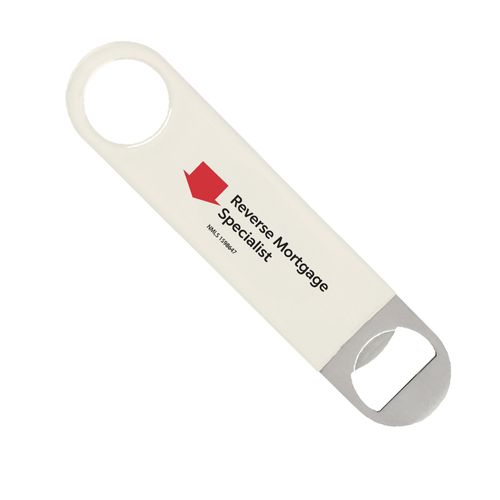 Large Vinyl Coated Stainless Steel Bottle Opener - Reverse Mortgage image thumbnail