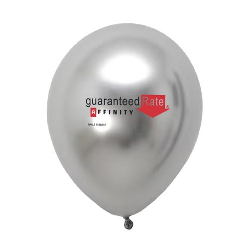 Image of 11" Latex Balloon - Metallic Silver
