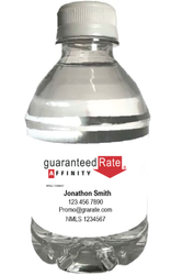 Image of 8 oz Clear Bottle with Flat Cap Personalized