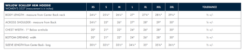 Women's Willow Scallop Hem Hoodie image thumbnail