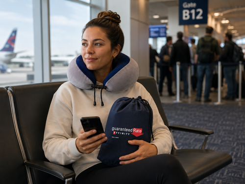 Image of AeroLOFT Business First Travel Pillow with Sleep Mask