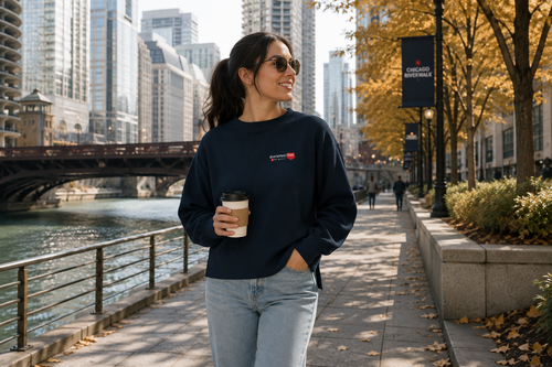 Image of Women's Camden Spliced Crew Neck Sweatshirt