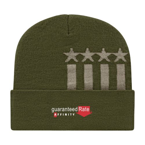 Image of Stars and Stripes Knit Cap with Cuff