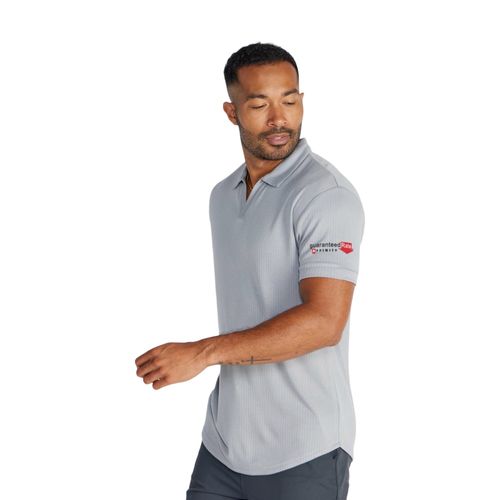 Image of BYLT - Ribbed Short Sleeve Open V Polo