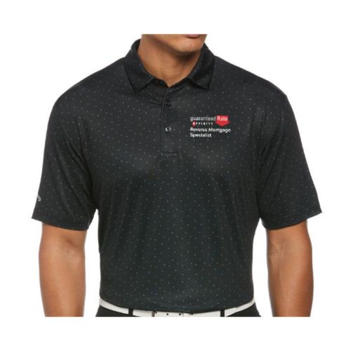 Image of Callaway Ss Micro Chev Print Polo - Reverse Mortgage